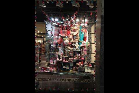 Accessorize Christmas window display
